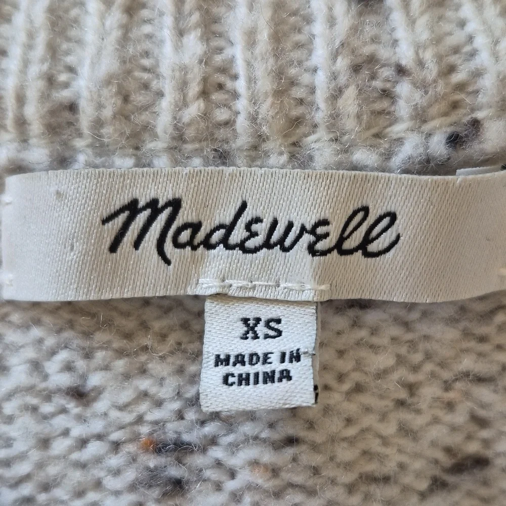 Madewell Donegal Button Sleeve Sweater Dress Long Sleeve Chic Knit Size XS - Picture 12 of 15